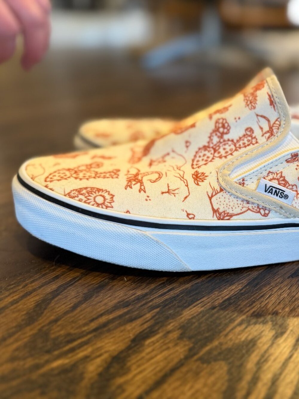 Vans Men’s 12 Classic Slip-On Desert Print Cactus Oatmeal Cream Color 751505 - Picture 3 of 9
